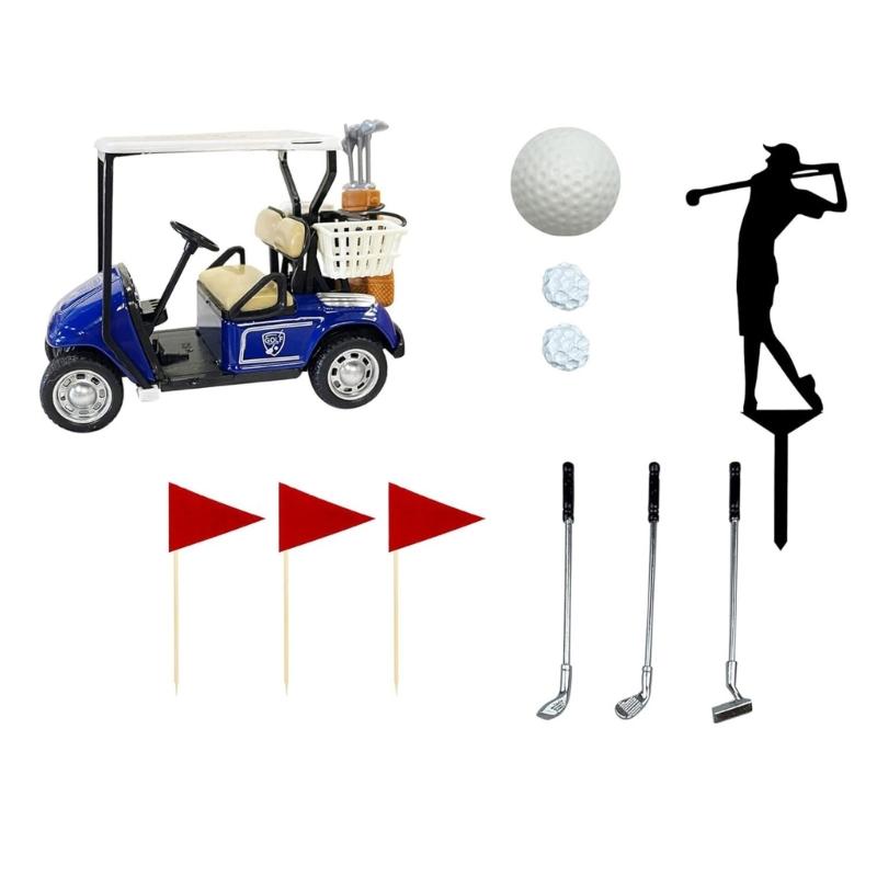 

Golfing Cart Standard Cake Leader For Golfing Theme Party Birthday Celebration Plastic Decoration