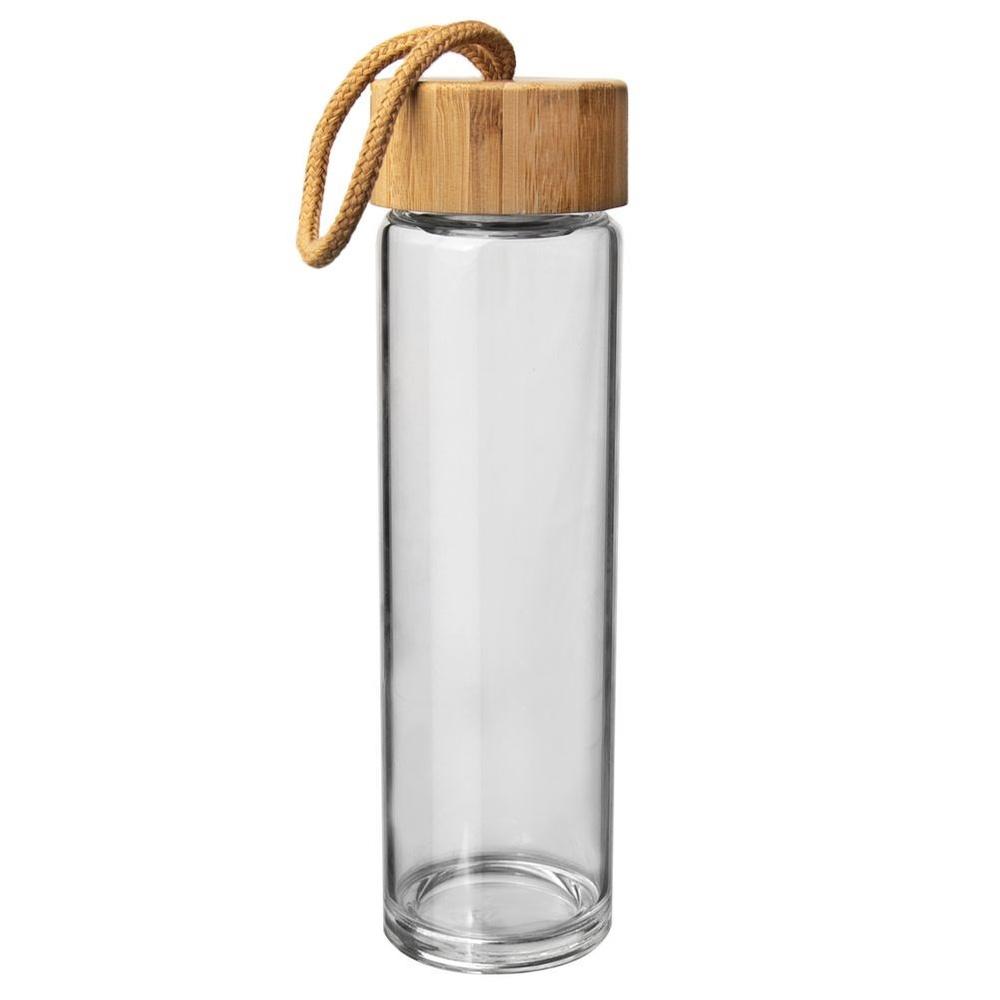 Glass water bottle with strainer 450 ml
