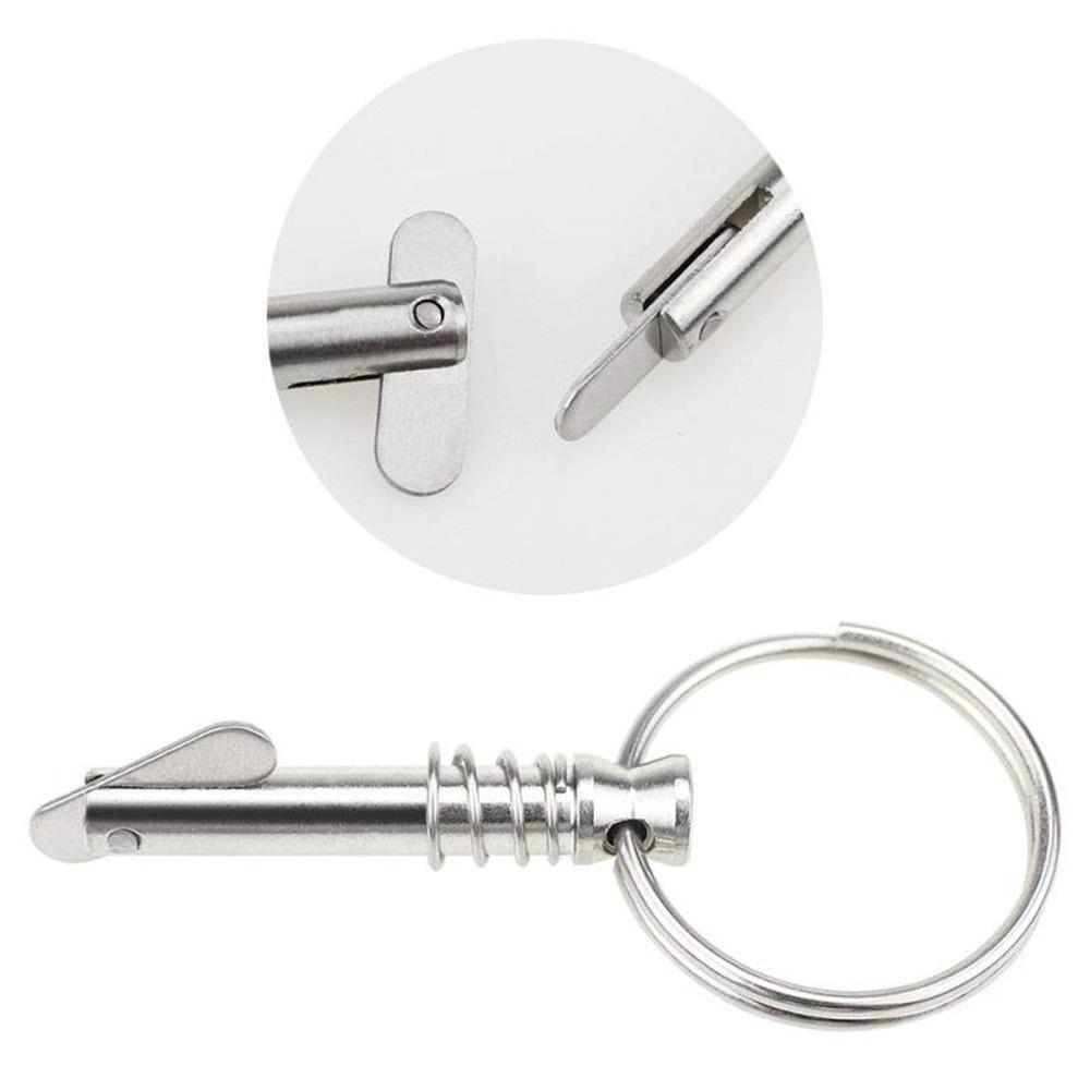 2 Pcs 8mm 316 Stainless Steel Quick Release Pin – Marine Grade Bimini Top Deck Hinge Pin For Boat Canvas Support Hardware