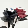 Horror Flower Rose Artificial Flower With Eyeball Halloween Supplies 41cm Black Fake Flower Cosplay Costume Accessories