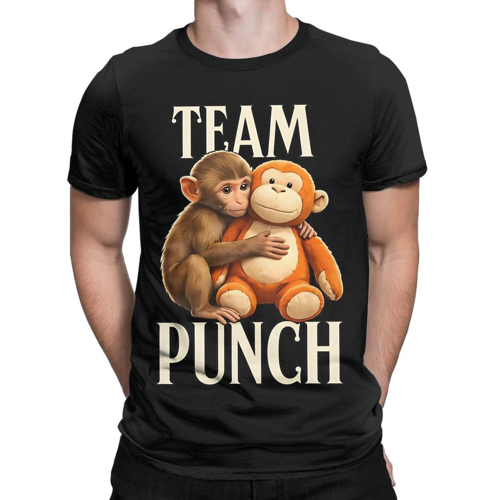 Baby Monkey Punch Funny Graphic 100 Cotton TShirt Bib Punch The Monkey Tops Tees For Unisex