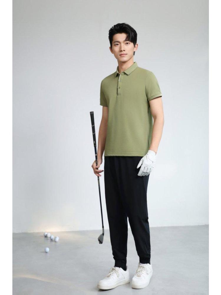 Solid Color T-Shirt Summer Men's and Women's Lapel Short Sleeve YG-188