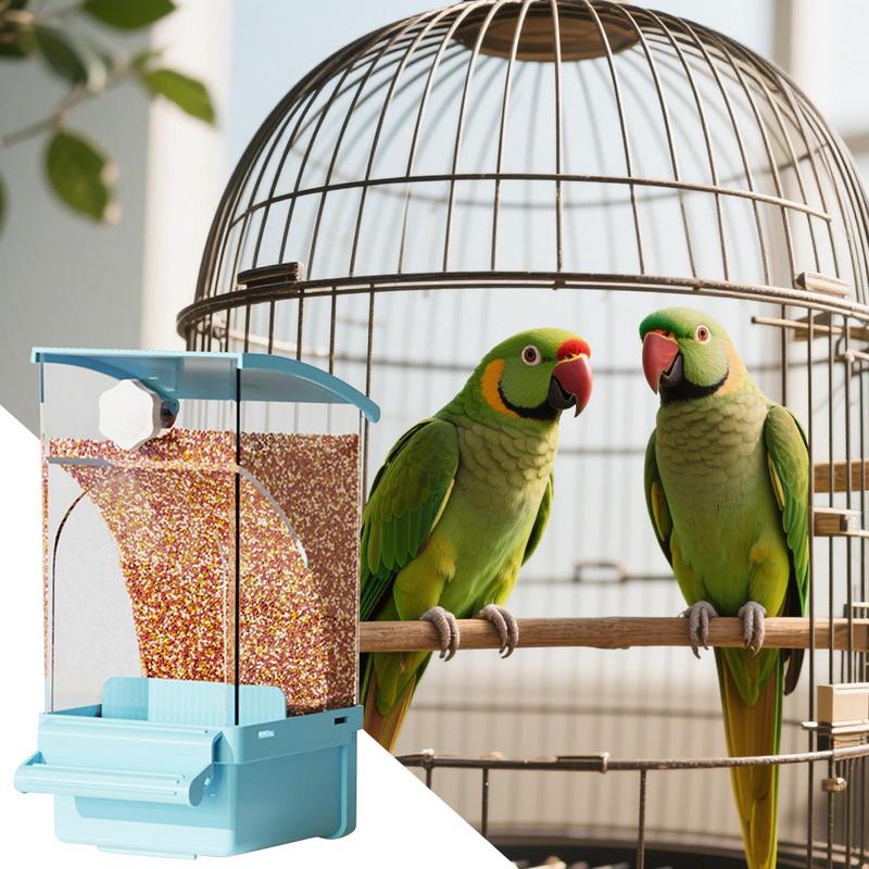 Automatic Bird Feeder For Cage Bird Food Dispenser Cage Accessories Pet Supplies For Cockatiel Parrot Cockatoo Canary Parakeet