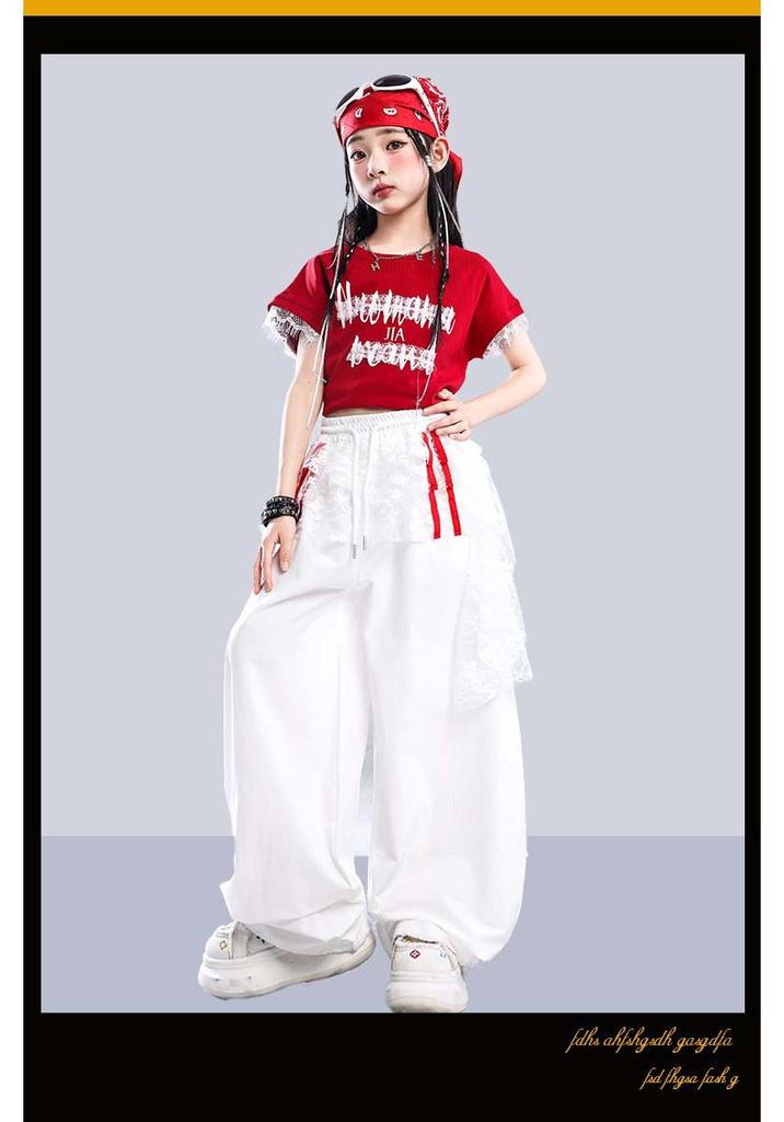 Set Costume Hip Hop Jazz Dance per Ragazze – Alla Moda Outfit da Esibizione Street Dance per Bambini