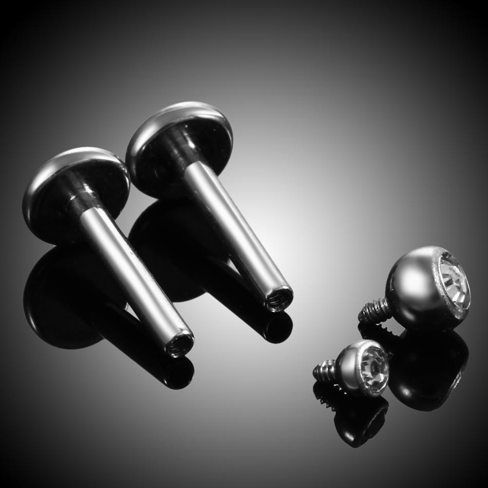 10Pcs/20Pcs/50Pcs G23 Titanium Labret Piercing Internal & External Design Lip Piercing Labret Stud Cartilage Helix Piercing