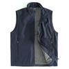 Men's Outdoor Casual Vest with No Tags, Solid Color, Water-Resistant, 3D Cut, Trendy
