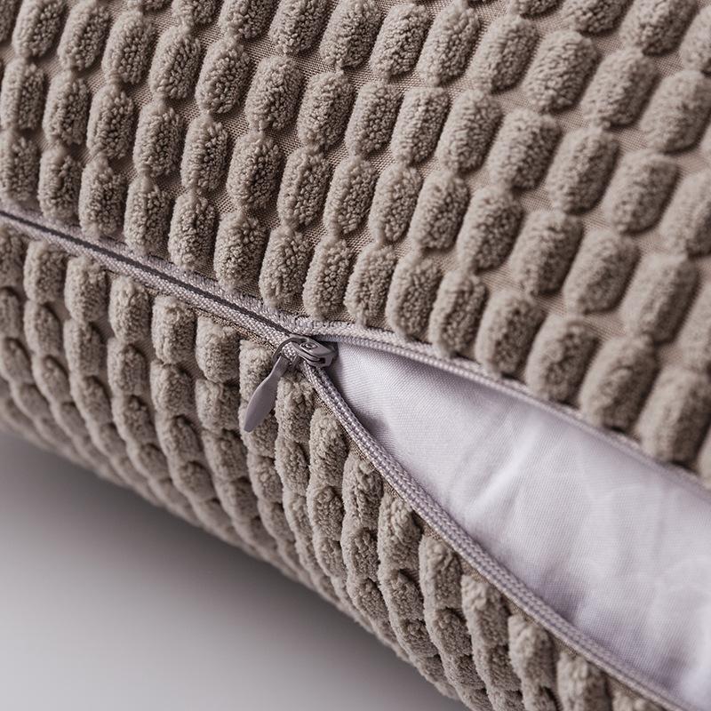 10 Colors Cushion Stripe Large Grain Sofa Pillow Cover Modern Simple Square Corn Corduroy Pillow Cover