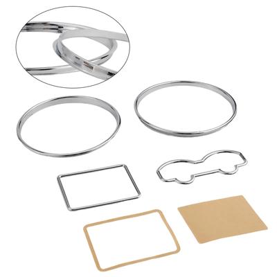 Direct Installation Car Dashboard Decoration Chrome Dial Gauge Rings Car Instrument Trim Anti-corrosion Light Weight