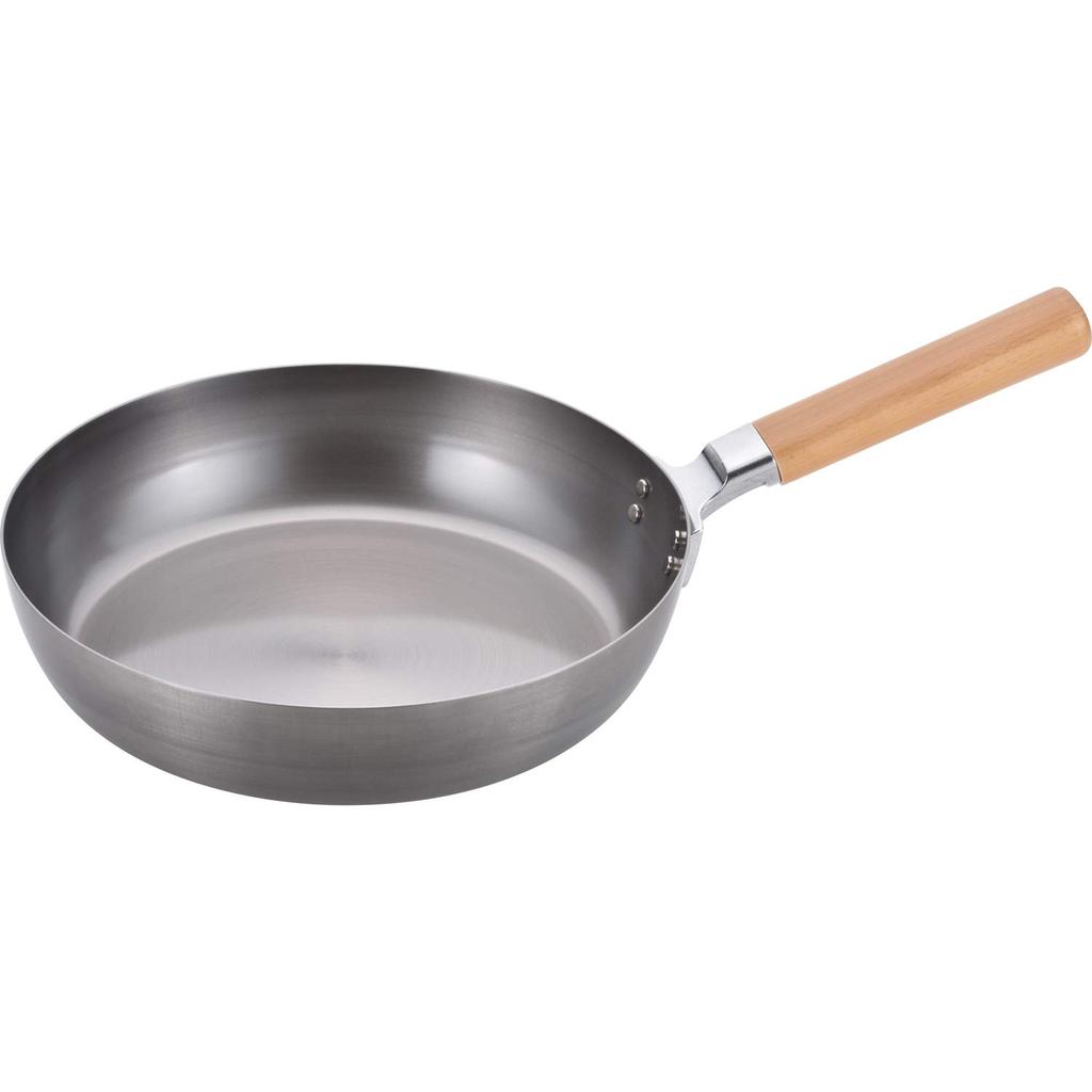 Wahei Freiz Tsubame-Sanjo Iron Frying Pan, 26cm, Induction/Gas Compatible, Wooden Handle, Made in Japan, Chitose, CS-009