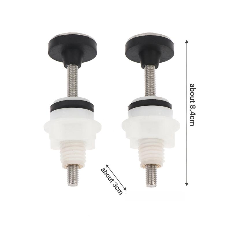 2Pcs Anti-Corrosion Toilet Tank Mounting Screw Kit Universal Fit Toilet Repair Parts for Hotel Apartment Bathroom Maintenance