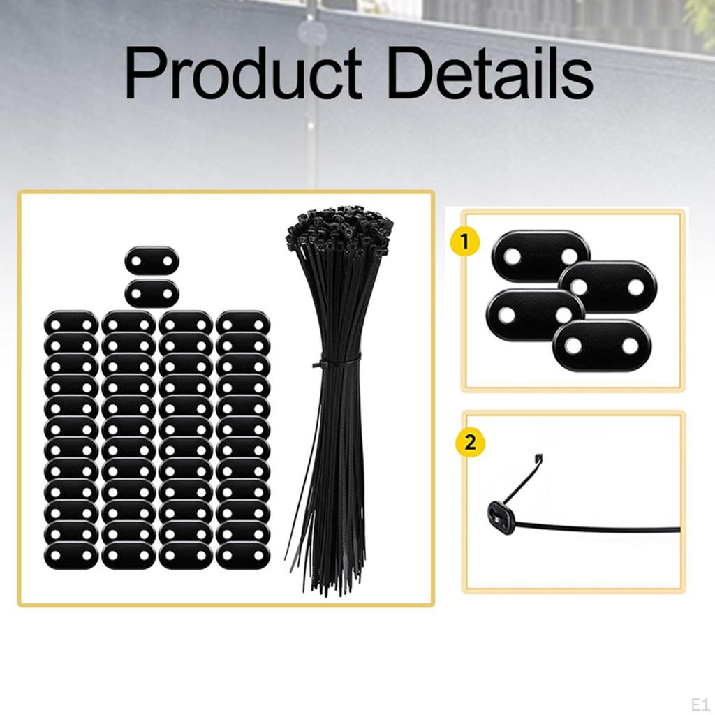 Braces for Fence Privacy Screen with Cable Ties And Securing Tools