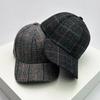 Baseball Purpose All Use Multi Cloth Woolen Warm Women  Men Her Him For Fresh Winter Autumn Fall Caps Cotton Fashion Casual Retro Check British