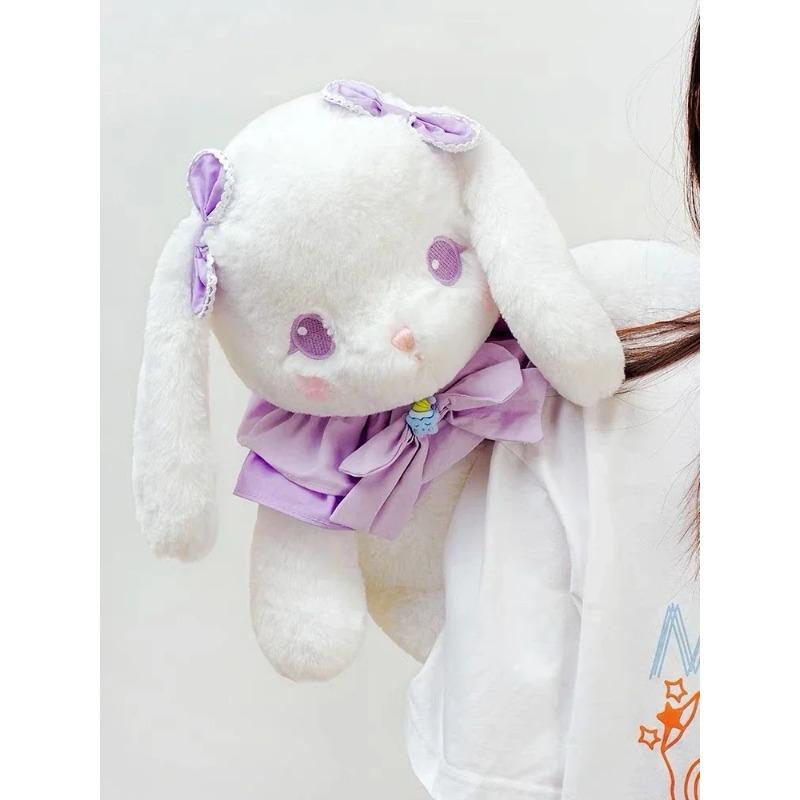 Kawaii Japan Lolita Bunny Bear Doll Kids Soft Plush Rabbit Stuffed Animals Hug Cuddly Throw Pillow Children Girl Birthday Gift