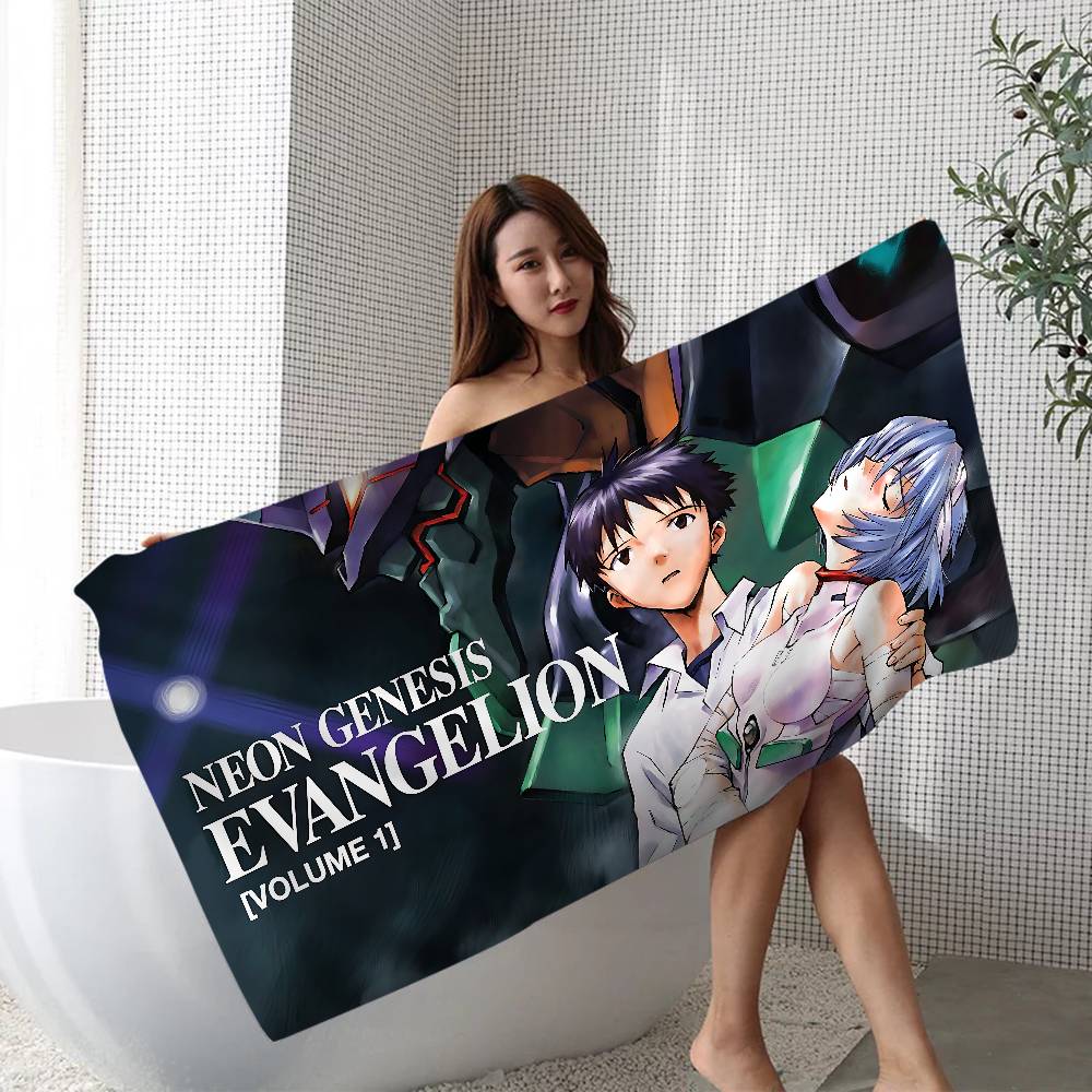 Hot N-Neon G-Genesis E-Evangelion Beach Towel for Girl Microfiber Quick Dry Sand Free Beach Yoga Spa Gym Pool
