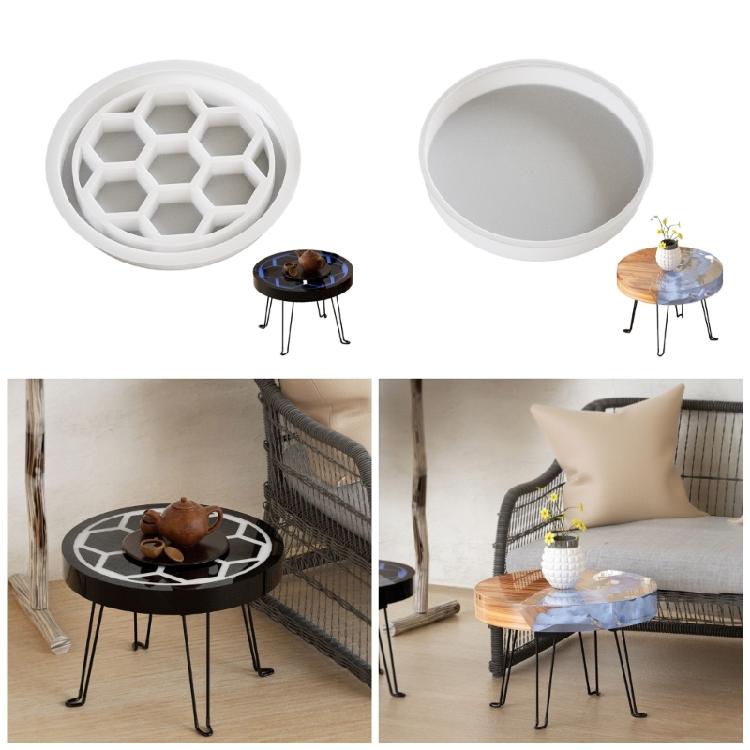Handcraft Own Resin Art with Our Sturdy Silicone Mold Home Accessory for Creating Bespokes Circular Tabletop Decoration