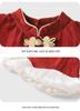 Youqi Chinese Style Baby Princess Summer Dress, 100-Day Celebration Red Gauze Gown