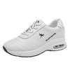 Red Dragonfly Women's Height-Increasing Thick-Soled White Leather Casual Shoes for Spring, Autumn, and Winter