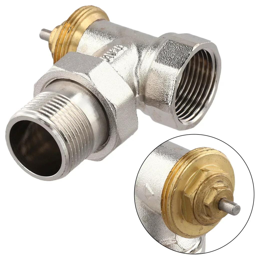 Brass Angle Valve Thermostatic Regulating Valve Brass Thermostatic Angle Valve DN15/DN20 with Adjustable Temperature Features