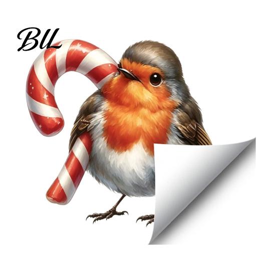 Outdoor Balcony Glass Decorations Christmas Bird Static Window Stickers, PVC Waterproof Decorative Decals Non Adhesive Stickers for Holiday