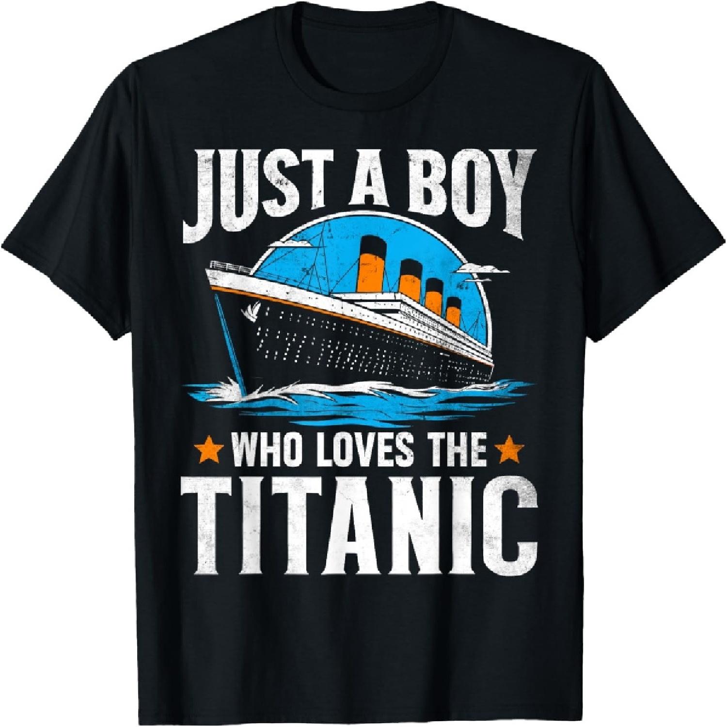 Просто мальчик, который любит Титаник - Сын Брат Внук Подарок Футболка S