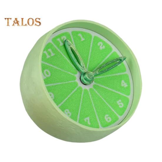 

3D-печатные часы с цитрусовым орнаментом, ностальгические часы с лаймом, лимоном, апельсином, домашний офис, гостиная, кухня, цифровые часы с фруктами, украшение для рабочего стола зелёный