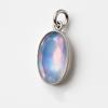 Opal Pendant 925 Sterling Silver 19 ct Aurora Fire Checker Oval October Birthday Birthstone