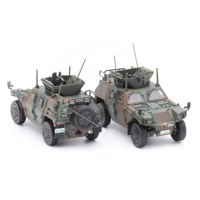Fujimi Model 1/72 Military Series No.17 EX-1 JGSDF Light Armored Mobility Vehicle (National Guard Unit) (2pcs) 72M-17 EX-1 Gray