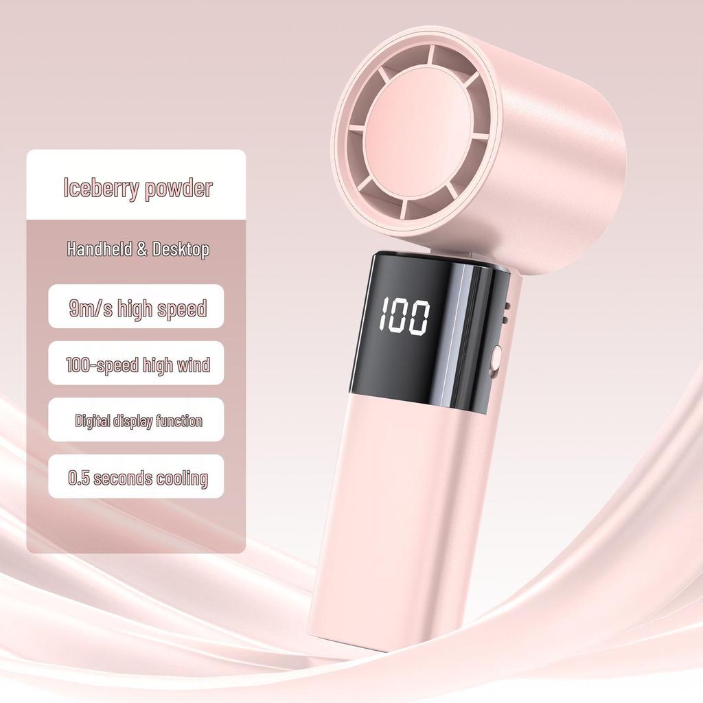 26-Speed Portable Digital Handheld Fan with Long Battery Life, USB Charging, and Silent Operation