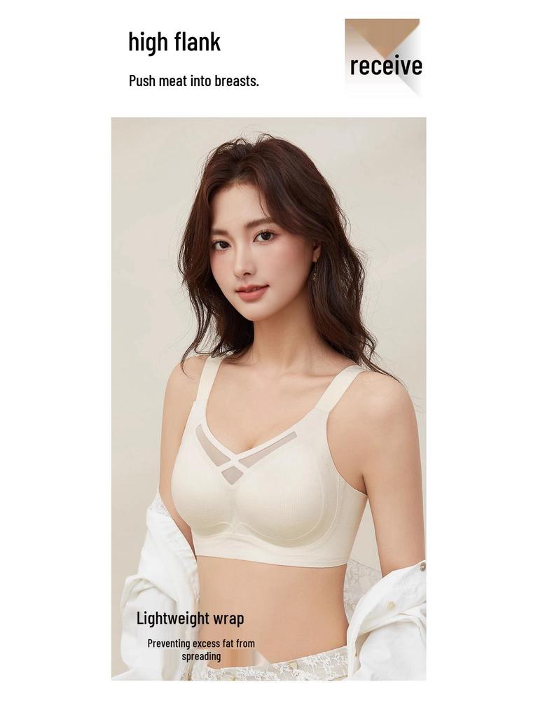 Seamless Wireless Lift & Support Bra for Large Busts - Anti-Sagging, Soft, and Comfortable for Autumn/Winter