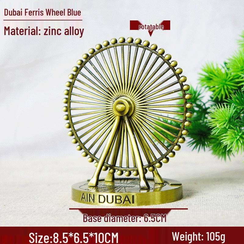 British Ferris Wheel & Big Ben Metal Craft Home Decor Model