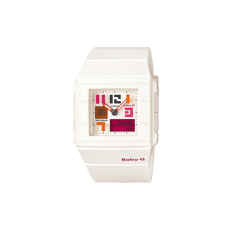 

Casio CASIOBABY-G series 100m waterproof quartz movement resin strap Japanese and Korean watch women s watch white dial BGA-200PD-7B білий