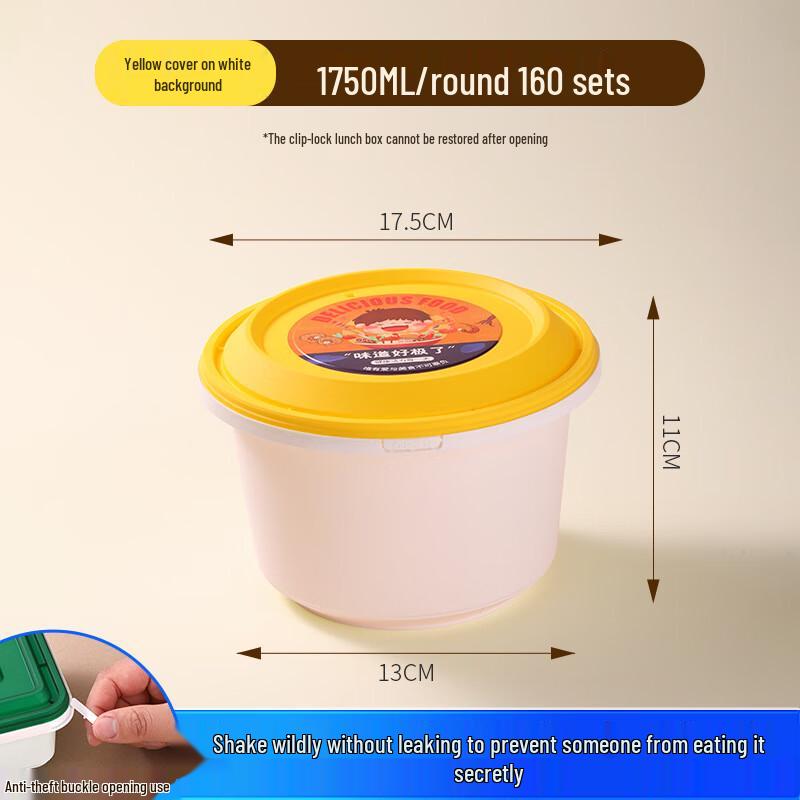 Disposable Round Plastic Takeaway Container