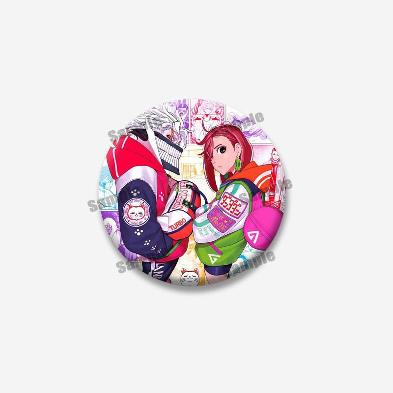 Ken Takakura Seiko Ayase Momo Ayase Soft Button Pins Cute Cartoon Character Badge Handmade Round Brooch for Backpack Accessories