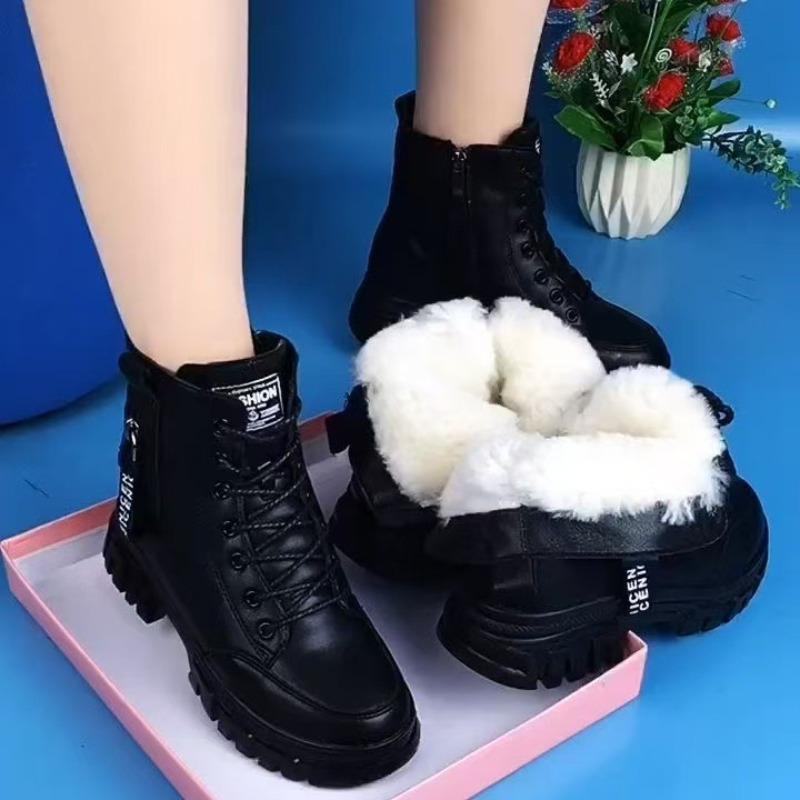 thick-soled plush snow boots women's autumn and winter thickened cotton shoes Martin boots women's short boots