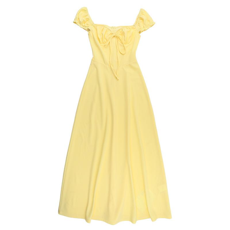 Rückenfreies, gerüschtes, bodenlanges Kleid für Damen, eleganter O-Ausschnitt, ärmellos, hoch taillierte, schmal geschnittene Roben, neue Sommerkleidung für Damen