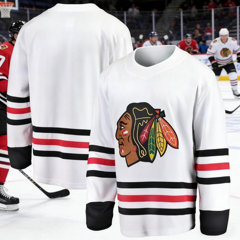 2026 Chicago Best-selling Men's Ice Hockey Sportswear White Breakthrough Edition Long Sleeve Breathable Shirt Kids