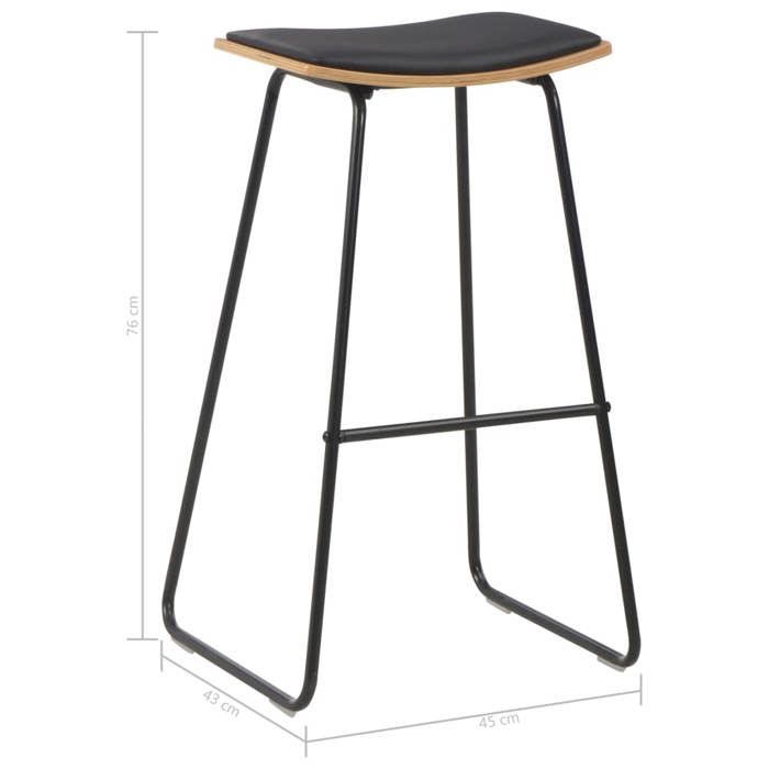 VidaXL Lot de 6 Tabourets de Bar, Chaise de Pub, Siège de Bistrot, Meuble de Salle à Manger Cuisine Salon Maison Intérieur, 3054561