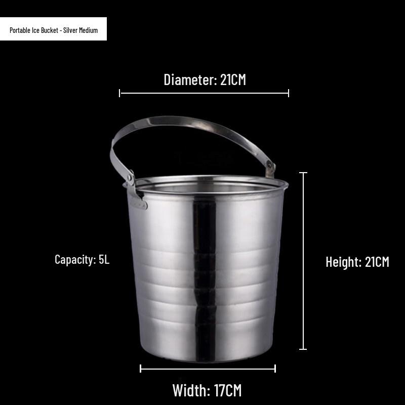 ZISIZ Stainless Steel Tiger Head Ice Bucket