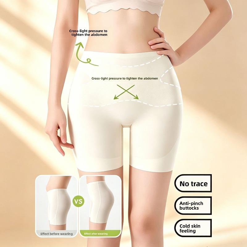 Female Summer Cotton Crotch Breathable Anti-go Out No Mark High Waist Safety Leggings