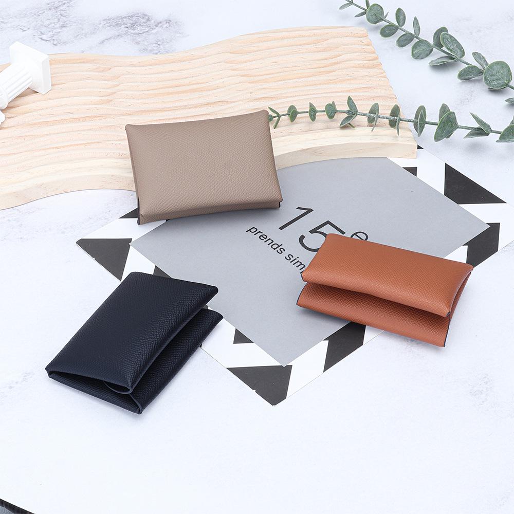 Portamonete Mini in Pelle di Mucca con Stampa del Palmo: Elegante portafoglio bi-fold 2026 con porta carte d'identità per donna