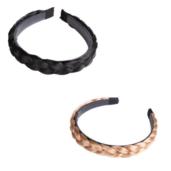 

1/1,5/1,8 см жіночий обруч для волосся Синтетична перука Плетений головний убір Пов язка для волосся 1.8cm