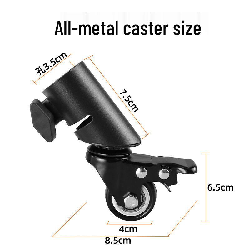 3.5" Universal Metal Speaker Tripod Stand with Wheels