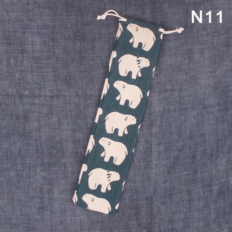 1Pcs Reusable Straw Pouch Bag For Metal Straw Cutlery Colorful Travel Camping Chopsticks Spoon Fork Knife Storage Bag Container