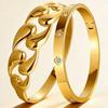 New Heart-Shaped Stainless Steel Bracelet for Girls - Light Luxury, Fashionable, Non-Fading, Versatile Wristband