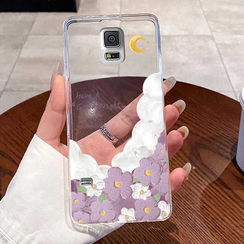 For Samsung Galaxy S5 SV GT-I9600 G900F S5 Neo Silicone Aesthetic Fashion Cute Cat Soft TPU Back Cover Transparent Phone Case