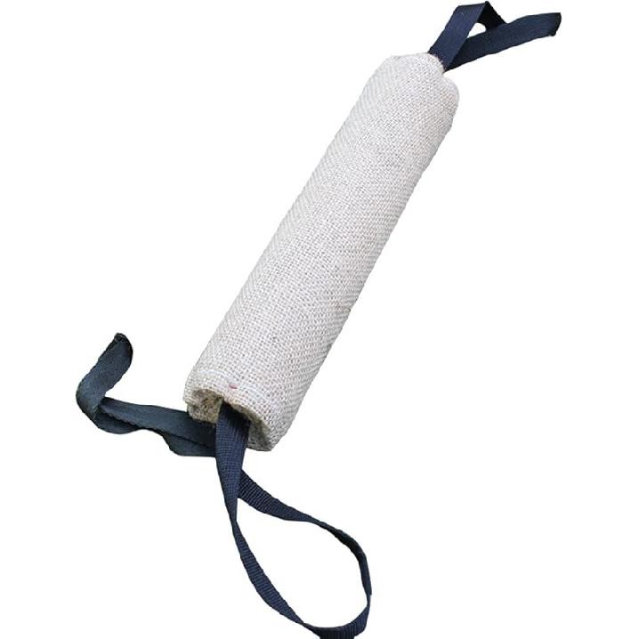 Creation Core Durable Dog Training Bite Tug Toy with 3 Handles Jute Bite Pillow 11.8*2.1 Beige