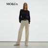 MO&Co. NOIR Series Distressed Knit Sweater