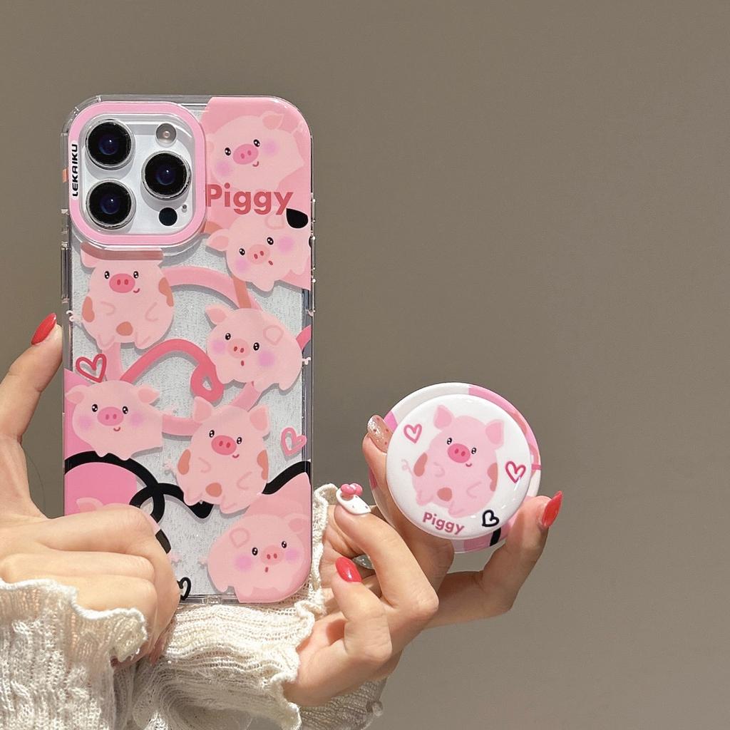 ins Korean cartoon animal suitable for Apple 16promax mobile phone case iPhone15 magnetic suction bracket 14P new