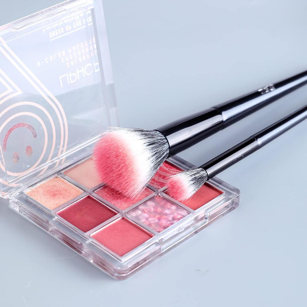 MSQ Cheek Brush Soft Makeup Pointillism Brush Makeup Professional Makeup Excellent Powder Easy to New Upgrade Made with Premium Taklon 2-Piece Set,