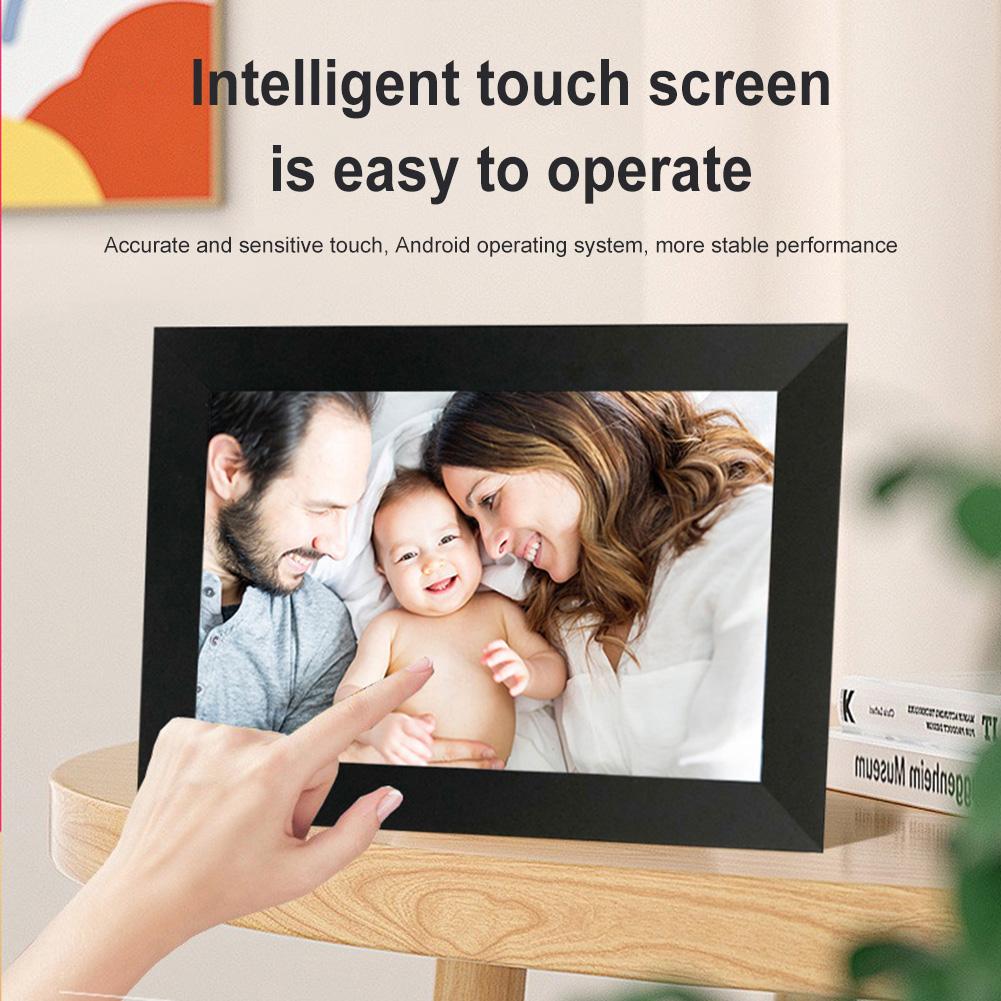 10,1palcový inteligentní WiFi digitální fotorámeček 16G s automatickým otáčením digitálního fotorámečku prostřednictvím Frameo 1280x800 IPS HD dotykové obrazovky